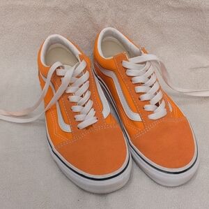 Vans Custom Orange Like New M5.5/W7 Paylocity Logo